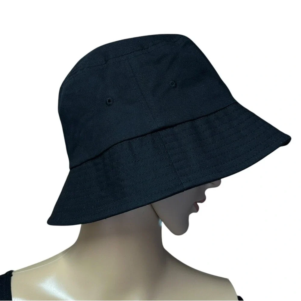 Wego Bucket Hat Embroidered "Girl" Black Denim - Picture 3 of 6